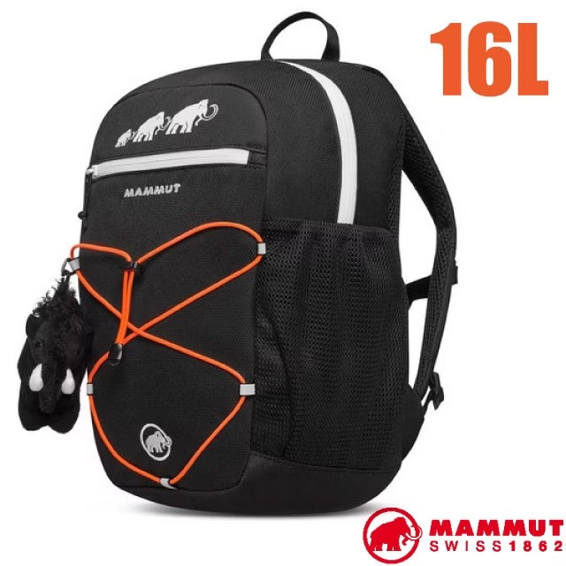 【MAMMUT 長毛象】First Zip 16L 兒童雙肩後背包(附玩偶.急救哨) 2530-01530-0001 黑✿30E010